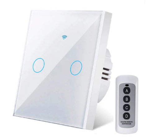 Smart RF 2 gang switch with remote