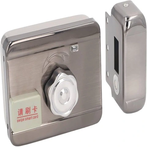 Remote Control Door Lock, High Security Stainless Steel Electronic Deadbolt Door Lock with Anti-Theft for Residential Area_Code: IRON-DL