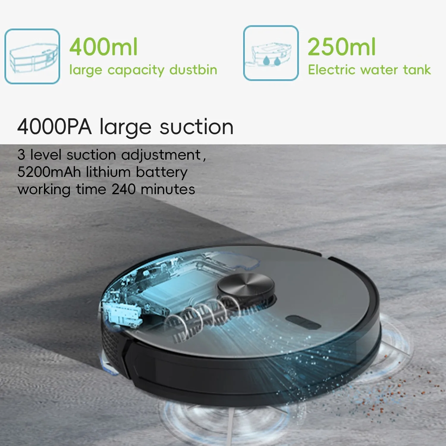 X8D New Arrives Visual-SLAM Navigation Robot Vacuum Cleaner With Self-emptying Dustbin Auto Dust Collector Robot Vacuum_Code:ART20P