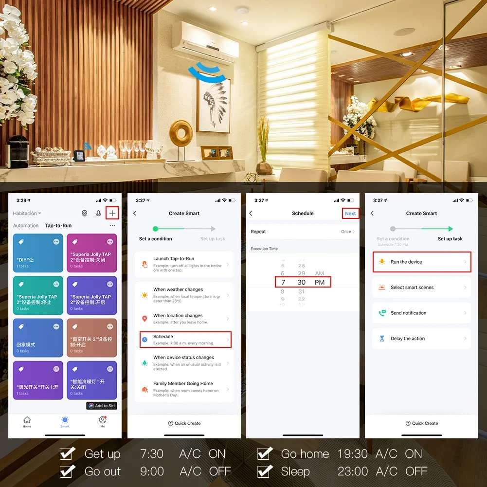 Smart Temperature Humidity Monitor with IR Remote Control, Tuya WiFi Temperature Humidity Sensor with LCD Display for Home_Code: IUR