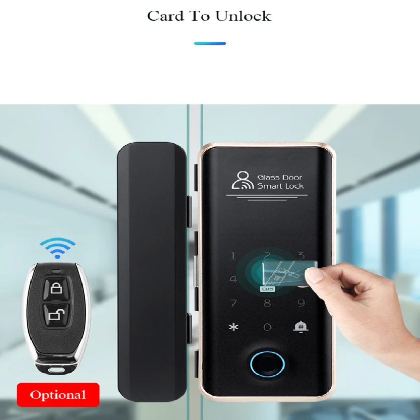 Tuya Smart Finger Print Lock for Office Glass Door A7_code: DLA7