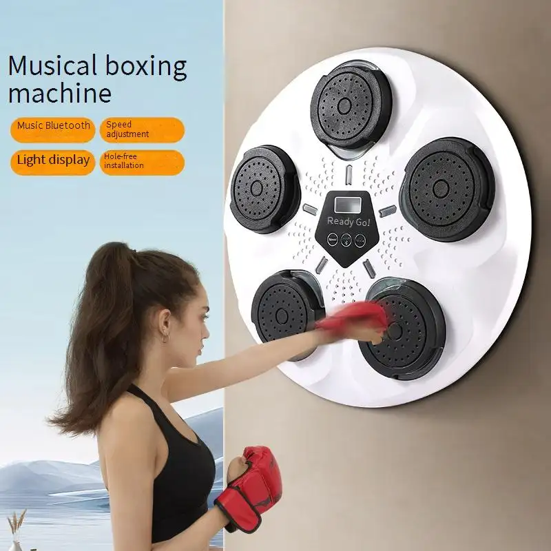 Wall Mounted Music Boxing Machine Electronic Punching Pad LED Lighted Hot Sale Electronic Freely Switch Music Smart Musical Boxing Machine Wall Target_Code: 383