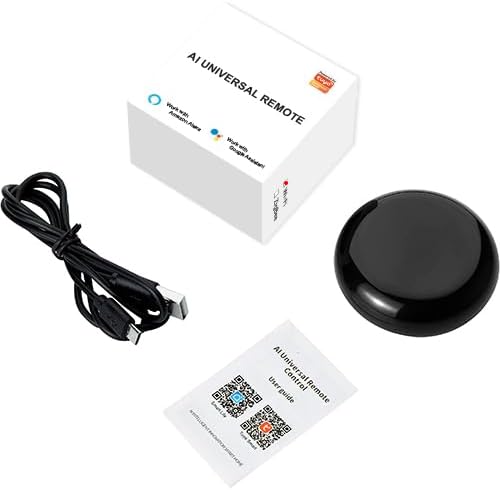 Mini IR Universal Remote Control,2.4GWiFi Control Hub for Smart Appliances via Voice and Smart Life/Tuya App,Compatible with Alexa and Google Assistant