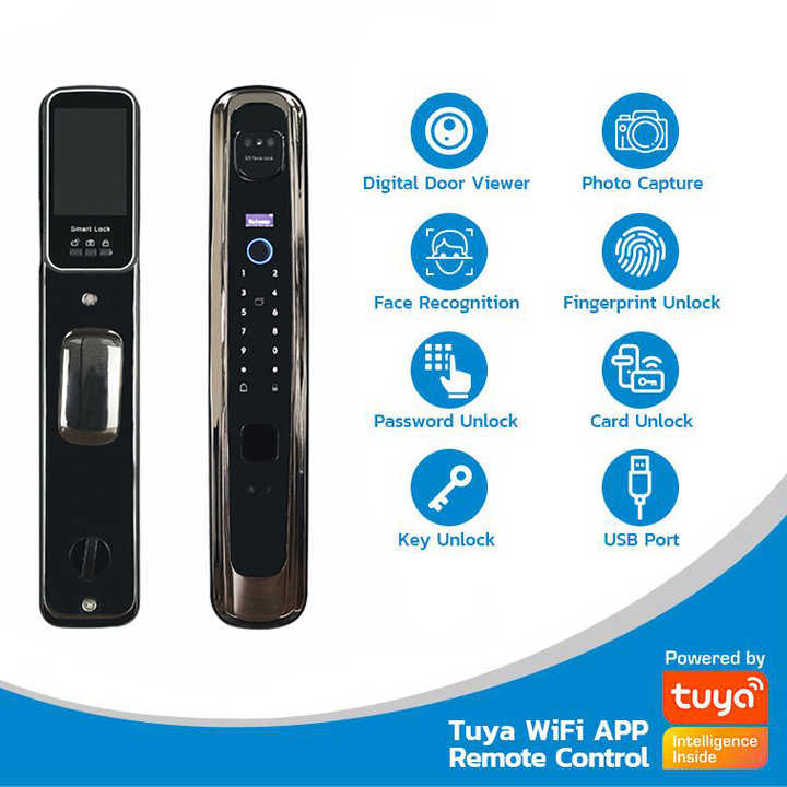 Smart 3D Face Recognition Door Lock with Camera – Secure & Convenient - Code: M-Pro Plus