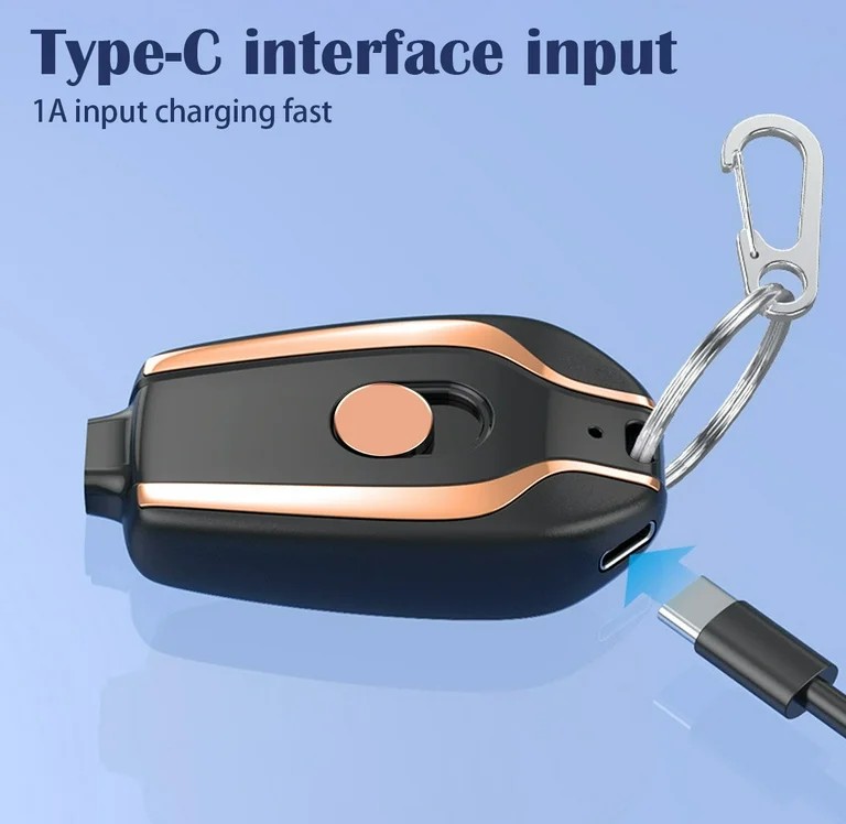 Keychain portable Mobile phone charger power bank (1500mah) Code: 1500PB