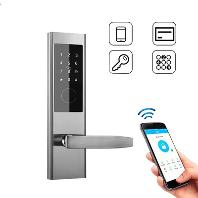 Hotel Security Electronic Key Card RFID Smart Door Lock APP Control Security Alarm Door Lock  - Code: HDL