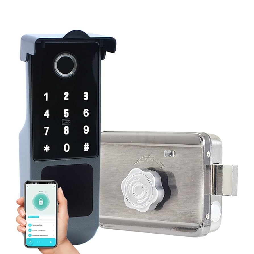 Waterproof Wifi Card App Remote Control Outdoor Executive Smart Finger Print Door Lock Iron70_Code: IRON-70