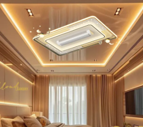 Diamond Star Smart  Bladeless Ceiling Fan LED Invisible  Chandelier for Home Code -