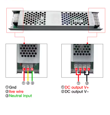 High-Efficiency LED Power Supply – 12V/24V, 200W–400W Range Code: LPS12-24